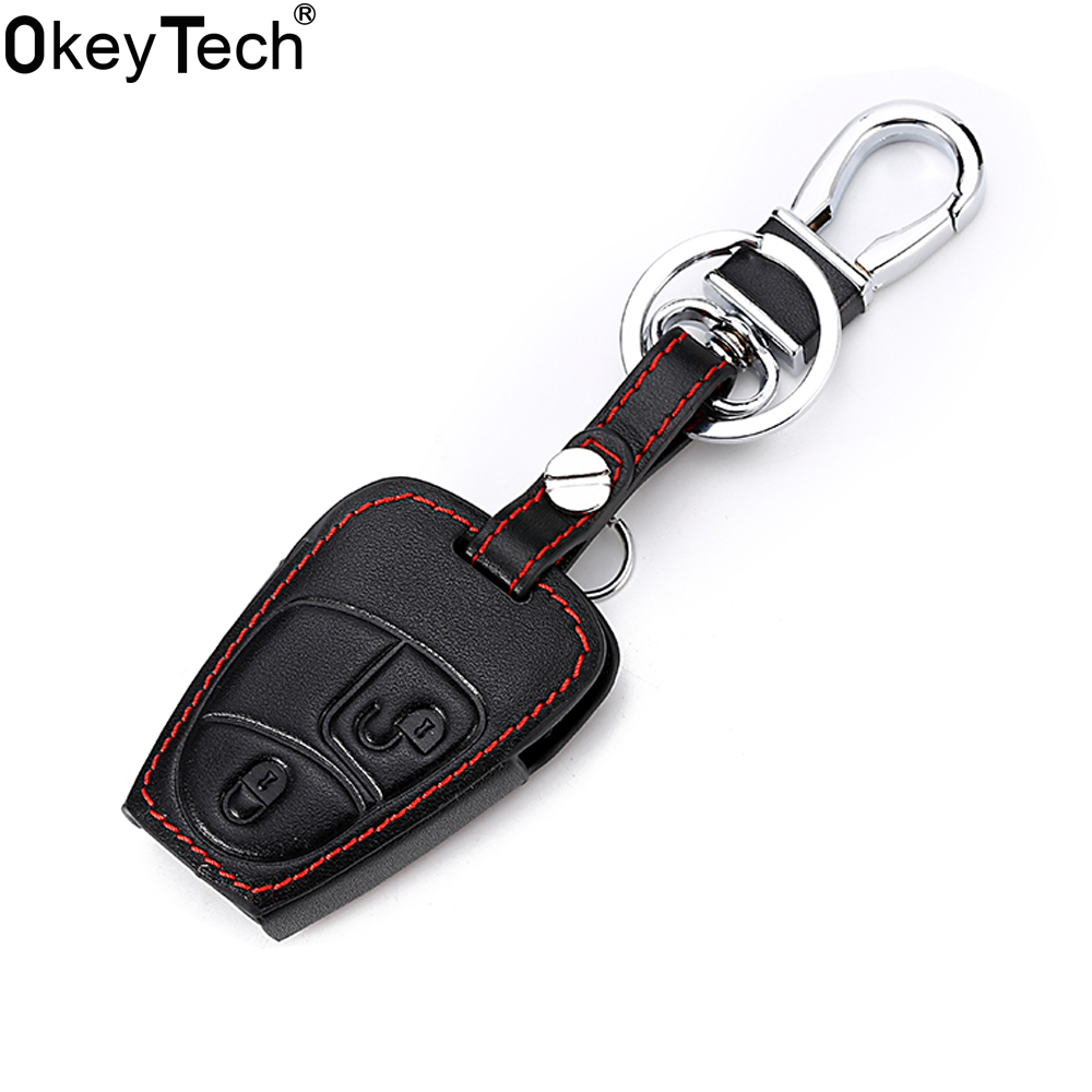 OkeyTech  ڵ Ű ̽ Ŀ ޸  A Ŭ W169 B C E S R C200E 260L GLK300  2 ư ڵ Ű /OkeyTech Leather Car Key Case Cover For Mercedes Benz A Cl